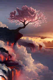 Ethereal Sakura Cliff