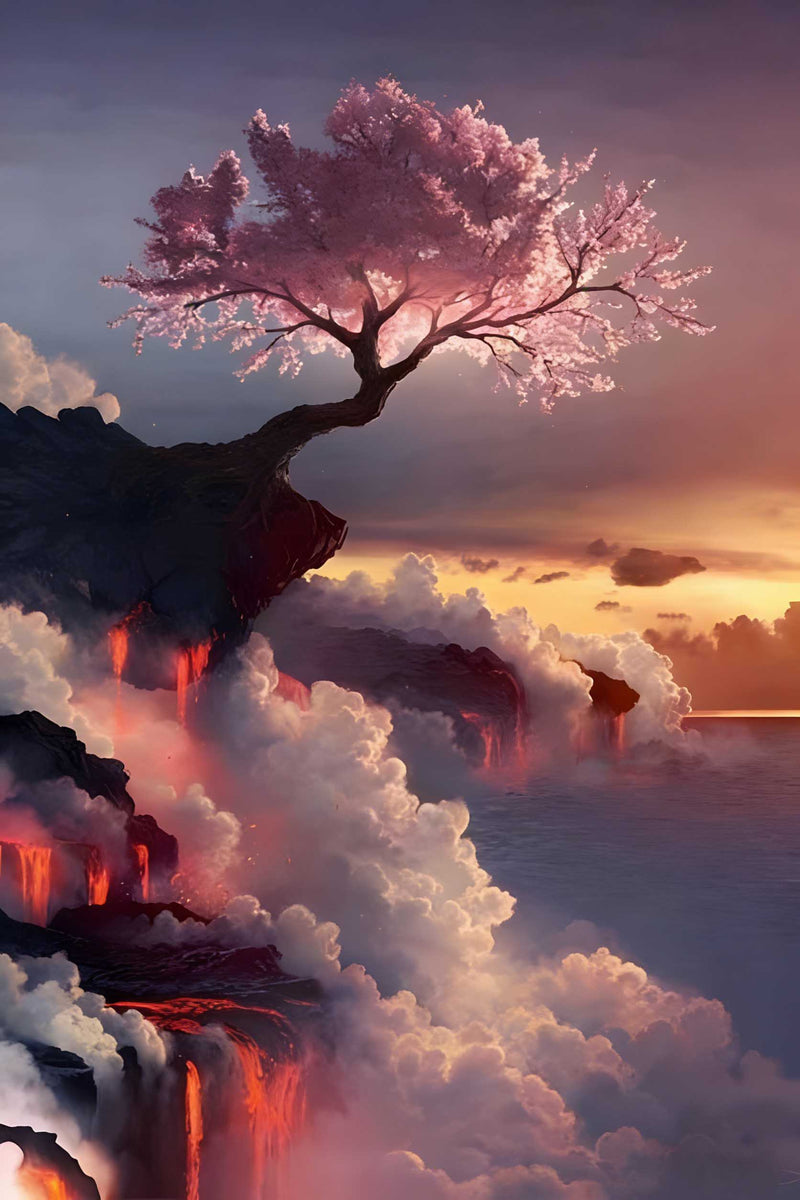 Ethereal Sakura Cliff