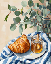 Morning Croissant & Honey